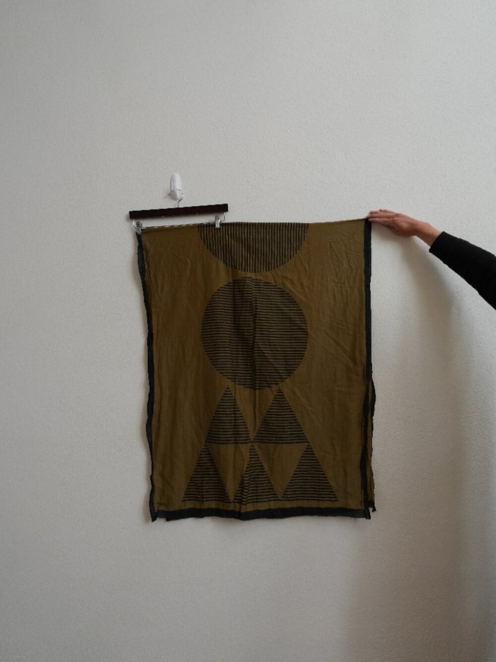 Block Shop Olive Green Cotton Scarf - Picture 5 of 5